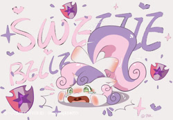 Size: 750x522 | Tagged: safe, alternate version, artist:zhaoyingli18055, imported from derpibooru, sweetie belle, pony, unicorn, alternate character, horn, solo