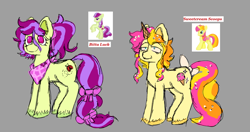 Size: 2664x1403 | Tagged: safe, imported from derpibooru, bitta luck, sweetcream scoops, earth pony, pony, unicorn, female, horn, mare