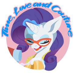 Size: 1511x1512 | Tagged: safe, artist:turkojar, imported from derpibooru, rarity, pony, unicorn, canterlot boutique, friendship is magic, glasses, horn, my little pony