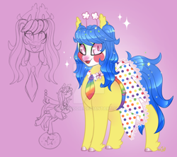 Size: 1024x908 | Tagged: safe, artist:furtoodie, imported from derpibooru, oc, oc:ditty dot, earth pony, pony, clothes, clown makeup, female, mare, necktie, skirt, solo