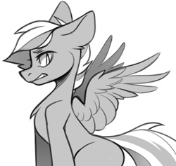 Size: 4000x3792 | Tagged: safe, artist:fensu-san, imported from derpibooru, oc, oc only, pegasus, pony, high res, pegasus oc, profile, side view, simple background, solo, spread wings, tail, white background, wings