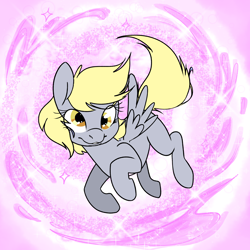 Size: 4000x4000 | Tagged: safe, artist:derpydoodesigns, artist:derpydooreviews, imported from derpibooru, derpy hooves, pegasus, pony, abstract background, absurd resolution, commission, female, glitter, mare, smiling, solo, ych result