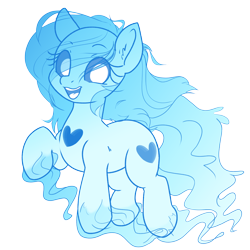 Size: 5000x5000 | Tagged: safe, alternate version, artist:derpydoodesigns, artist:derpydooreviews, imported from derpibooru, oc, oc only, ghost, ghost pony, pony, undead, absurd resolution, female, happy, mare, open mouth, open smile, raised hoof, simple background, smiling, solo, spirit, transparent background