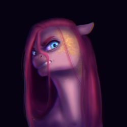 Size: 2449x2449 | Tagged: safe, artist:pjj0, imported from derpibooru, pinkie pie, earth pony, pony, bust, female, gritted teeth, mare, pinkamena diane pie, portrait, simple background, solo, teeth