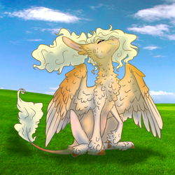 Size: 1024x1024 | Tagged: safe, artist:pjj0, imported from derpibooru, oc, oc only, pegasus, pony, female, leonine tail, mare, microsoft windows, sitting, solo, tail, unshorn fetlocks, windows, windows xp