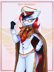 Size: 2229x3000 | Tagged: safe, artist:opal_radiance, imported from derpibooru, oc, oc:red rocket, anthro, pony, solar empire, solo