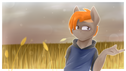 Size: 3840x2160 | Tagged: safe, artist:jellysketch, imported from derpibooru, oc, oc only, oc:carmel, anthro, earth pony, clothes, earth pony oc, freckles, high res, solo, straw in mouth