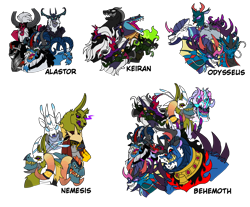 Size: 2414x2000 | Tagged: safe, artist:zetikoopa, imported from derpibooru, ahuizotl, dragon lord torch, grogar, izzy moonbow, king sombra, lord tirek, opaline arcana, pharynx, pony of shadows, prince blueblood, shining armor, storm king, oc, oc:alastor, oc:bass thunder, oc:behemoth, oc:dark havok, oc:keiran, oc:khalfani, oc:nemesis, oc:odysseus, oc:phantom infinite, ahuizotl (species), centaur, changedling, changeling, deer, dragon, goat, griffon, hybrid, kirin, longma, pony, reindeer, shadow pony, siren, storm creature, taur, umbrum, unicorn, them's fightin' herds, my little pony: the movie, alexandrite arcane, amalgamation, amalgamizzy, clothes, community related, costume, female to male, fusion, g5, horn, male, male siren, monster prince blueblood, monster shining armor, nightmare night costume, prince pharynx, rule 63, springtrap, stallion, stronghoof hoofstrong (tfh)