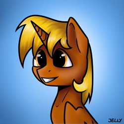 Size: 2000x2000 | Tagged: safe, artist:jellysketch, imported from derpibooru, oc, oc only, alicorn, pony, alicorn oc, commission, high res, horn, simple background, smiling, solo, wings