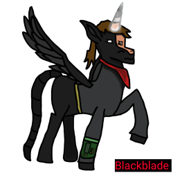 Size: 2560x2560 | Tagged: safe, artist:blackblade360, imported from derpibooru, oc, oc only, oc:blade (blackblade360), alicorn, pony, fallout equestria, 2024, alicorn oc, artificial alicorn, ashes town, black coat, brown eyes, brown mane, clothes, dark magic, digital art, fallout, glowing, glowing horn, horn, ibispaint x, looking at you, magic, male, modified, mutant, pipbuck, pony oc, pose, raised leg, scarf, scorpion tail, serious, serious face, signature, simple background, spread wings, stallion, stallion oc, story included, tail, transparent background, white eye, wings