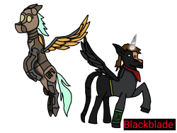 Size: 4096x3072 | Tagged: safe, artist:blackblade360, imported from derpibooru, oc, oc only, oc:blade (blackblade360), oc:rina flightline, alicorn, pegasus, pony, fallout equestria, 2024, alicorn oc, armor, armored pony, artificial alicorn, ashes town, black coat, brown eyes, brown mane, clothes, cyan mane, cyan tail, dark magic, digital art, duo, enclave, enclave armor, fallout, female, flying, glowing, glowing horn, horn, ibispaint x, looking at you, magic, male, mare, mare oc, modified, mutant, pegasus oc, pipbuck, pony oc, pose, raised leg, rearing, scarf, scorpion tail, serious, serious face, shading, signature, simple background, spread wings, stallion, stallion oc, story included, tail, transparent background, white eye, wings