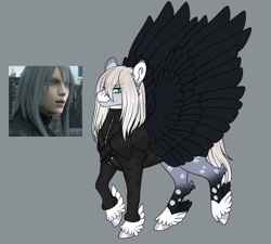 Size: 1280x1150 | Tagged: safe, artist:malinraf1615, imported from derpibooru, earth pony, pegasus, pony, clothes, final fantasy, final fantasy vii, male, ponified, solo, stallion, yazoo