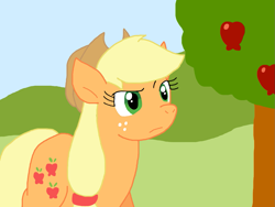 Size: 1191x894 | Tagged: safe, artist:cmara, imported from derpibooru, applejack, earth pony, female, solo