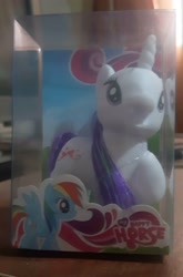 Size: 2354x3565 | Tagged: safe, imported from derpibooru, rainbow dash, pegasus, unicorn, bootleg, horn, my happy horse, not rarity, toy