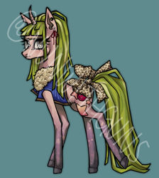 Size: 1795x2000 | Tagged: safe, artist:nunwithguns, imported from derpibooru, oc, unicorn, commission, cute, fashion, horn, skinny, thin