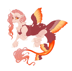 Size: 4301x4226 | Tagged: safe, artist:gigason, imported from derpibooru, oc, oc:verbena, draconequus, colored wings, female, gradient wings, magical threesome spawn, parent:discord, parent:fluttershy, parent:luster dawn, solo, wings