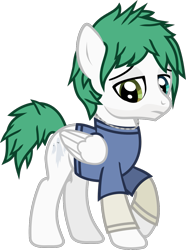 Size: 943x1269 | Tagged: safe, artist:lightningbolt, derpibooru exclusive, imported from derpibooru, pegasus, pony, .svg available, awsten knight, clothes, dyed mane, dyed tail, facial hair, folded wings, frown, heterochromia, jewelry, lidded eyes, long sleeves, looking at you, male, necklace, ponified, raised hoof, shirt, show accurate, simple background, solo, stallion, standing, svg, t-shirt, tail, transparent background, vector, waterparks, wings