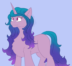 Size: 2596x2388 | Tagged: safe, artist:ollie sketchess, imported from derpibooru, izzy moonbow, pony, unicorn, female, g5, horn, mare, multicolored hair, simple background