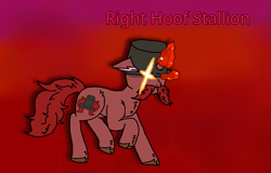 Size: 798x512 | Tagged: safe, artist:xxduncandonutxx, imported from derpibooru, pony, unicorn, facial hair, hat, henry stickmin, henry stickmin collection, horn, moustache, ponified, top hat