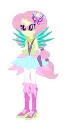 Size: 163x309 | Tagged: safe, imported from derpibooru, fluttershy, human, equestria girls, alternate clothes, boots, clothes, crystal guardian, crystal wings, female, high heel boots, ponied up, shoes, simple background, solo, white background, wings