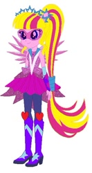 Size: 289x545 | Tagged: safe, imported from derpibooru, oc, oc only, human, equestria girls, boots, clothes, crystal guardian, high heel boots, shoes, simple background, solo, white background