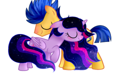 Size: 748x448 | Tagged: safe, artist:galaxiastarfall, imported from derpibooru, flash sentry, twilight sparkle, alicorn, pegasus, pony, female, flashlight, hug, male, mare, shipping, simple background, stallion, straight, transparent background, twilight sparkle (alicorn)