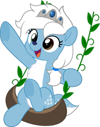 Size: 3963x5000 | Tagged: safe, artist:jhayarr23, oc, oc:icicle crash, pony, female, heterochromia, mare, open mouth, sitting, vector