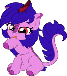 Size: 4388x5000 | Tagged: safe, artist:jhayarr23, oc, kirin, pony, female, hoof licking, licking, mare, sitting, vector