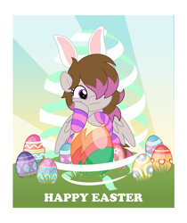 Size: 4209x5000 | Tagged: safe, artist:jhayarr23, oc, pony, clothes, easter, female, holiday, mare, sitting, socks, solo, striped socks, vector