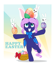 Size: 4209x5000 | Tagged: safe, artist:jhayarr23, oc, oc:spiral galaxies, pony, bunny ears, easter, female, holiday, mare, solo, vector