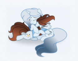 Size: 4117x3237 | Tagged: safe, artist:darbypop1, imported from derpibooru, oc, oc only, oc:darby, oc:melody everbelle, alicorn, pony, crying, female, hug, mare