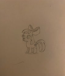 Size: 2813x3307 | Tagged: safe, artist:ponerr, imported from derpibooru, apple bloom, drawing, female, filly, foal, sketch