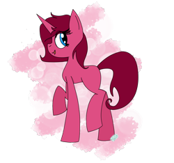 Size: 1600x1500 | Tagged: safe, artist:rai2n, imported from derpibooru, oc, oc only, oc:pretty party, pony, unicorn, female, horn, mare, request, simple background, smiling, solo, transparent background