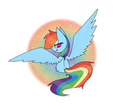 Size: 1700x1500 | Tagged: safe, artist:rai2n, imported from derpibooru, rainbow dash, pegasus, pony, female, looking back, mare, simple background, sitting, smiling, solo, spread wings, transparent background, wings