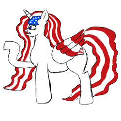 Size: 768x768 | Tagged: safe, artist:tigacc, imported from derpibooru, oc, pony, nation ponies, ponified, solo, united states