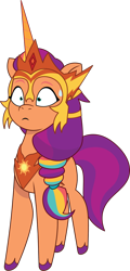 Size: 694x1446 | Tagged: safe, artist:prixy05, imported from derpibooru, sunny starscout, earth pony, pony, clothes, costume, daybreaker armor, female, g5, mane stripe sunny, mare, my little pony: tell your tale, nightmare night costume, simple background, solo, transparent background, vector