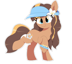 Size: 3000x2667 | Tagged: safe, artist:spoonie, oc, oc:sunkissed, pony, con mascot, female, mare, mascot, pone voyage, simple background, solo, transparent background, visor cap