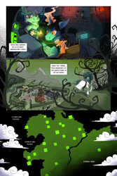 Size: 2100x3150 | Tagged: safe, artist:hallowraith, imported from derpibooru, oc, oc only, oc:ansible tinker, oc:ansible tinker (sireland), oc:ballot fixer (sireland), oc:stitches (sireland), comic:fallout equestria: sireland, fallout equestria, comic, fallout equestria: sireland, stable (vault), stable-tec