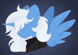 Size: 5022x3543 | Tagged: safe, artist:mariashek, imported from derpibooru, oc, alicorn, pony, alicorn oc, horn, logo, wings