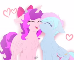 Size: 2048x1649 | Tagged: safe, artist:emyart18, oc, oc only, pony, duo, eyes closed, female, mare, open mouth