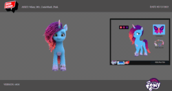 Size: 3008x1592 | Tagged: safe, imported from derpibooru, pony, unicorn, animated, concept art, cutie mark, female, g5, horn, mare, misty brightdawn, my little pony: make your mark, no sound, official, rebirth misty, solo, webm