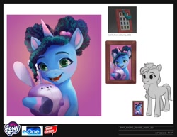 Size: 1304x1008 | Tagged: safe, imported from derpibooru, pony, unicorn, concept art, family trees, female, filly, filly misty brightdawn, foal, g5, horn, misty brightdawn, my little pony: make your mark, my little pony: make your mark chapter 5, official, solo, younger
