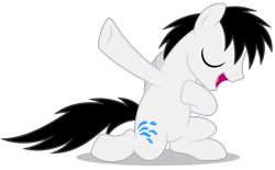 Size: 6573x4088 | Tagged: safe, artist:creedyboy124, imported from derpibooru, oc, oc only, oc:shane park, pegasus, pony, eyes closed, male, pegasus oc, simple background, stallion, stallion oc, wings