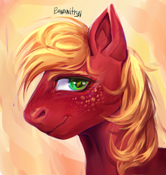 Size: 1941x2048 | Tagged: safe, artist:bananitryi, imported from derpibooru, big macintosh, earth pony, pony, green eyes, solo