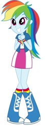 Size: 213x600 | Tagged: safe, edit, edited screencap, imported from derpibooru, screencap, rainbow dash, human, equestria girls, simple background, solo