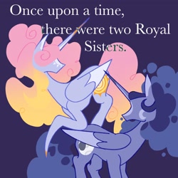 Size: 2048x2048 | Tagged: safe, artist:whimday, imported from derpibooru, princess celestia, princess luna, alicorn, pony, duo, female, mare, pink-mane celestia