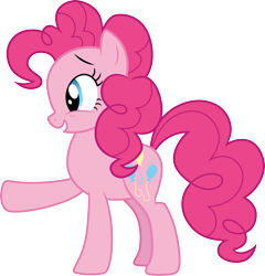 Size: 3000x3122 | Tagged: safe, artist:cloudy glow, imported from derpibooru, pinkie pie, earth pony, griffon the brush off, female, my little pony, reconciliation, simple background, solo, transparent background, vector