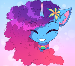 Size: 1404x1240 | Tagged: safe, artist:airiniblock, imported from derpibooru, pony, unicorn, chair, collar, female, flower, g5, horn, icon, mare, misty brightdawn, my little pony: make your mark, my little pony: make your mark chapter 5, sash, solo focus