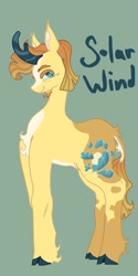 Size: 1026x2048 | Tagged: safe, artist:whimday, imported from derpibooru, kirin, alternate design, cloven hooves, male, solo