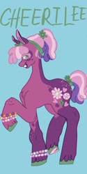 Size: 1026x2048 | Tagged: safe, artist:whimday, imported from derpibooru, cheerilee, earth pony, pony, alternate design, anatomically incorrect, bracelet, female, incorrect leg anatomy, jewelry, mare, solo, unshorn fetlocks